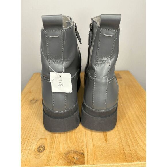 Eileen Fisher Women's Waterproof Leather Chunky Ankle Bootie Graphite Size 7 - Picture 5 of 12